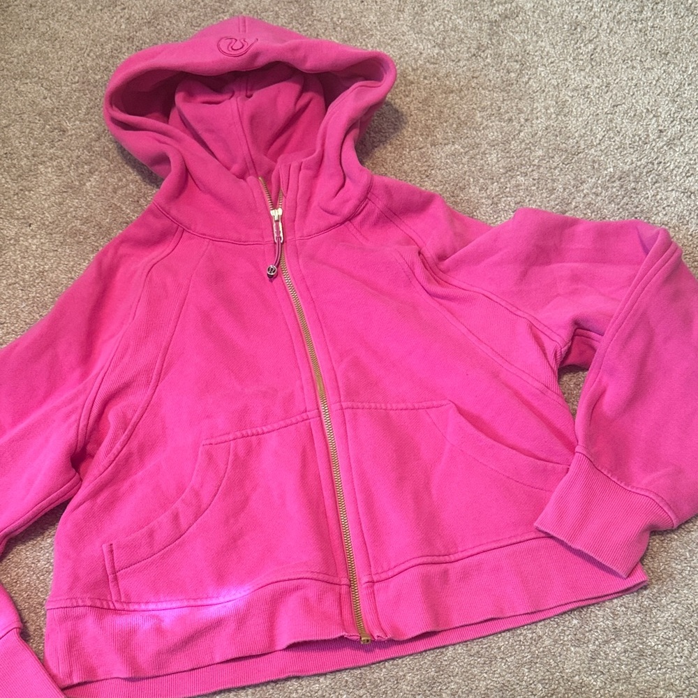 Lululemon scrub full zip crop